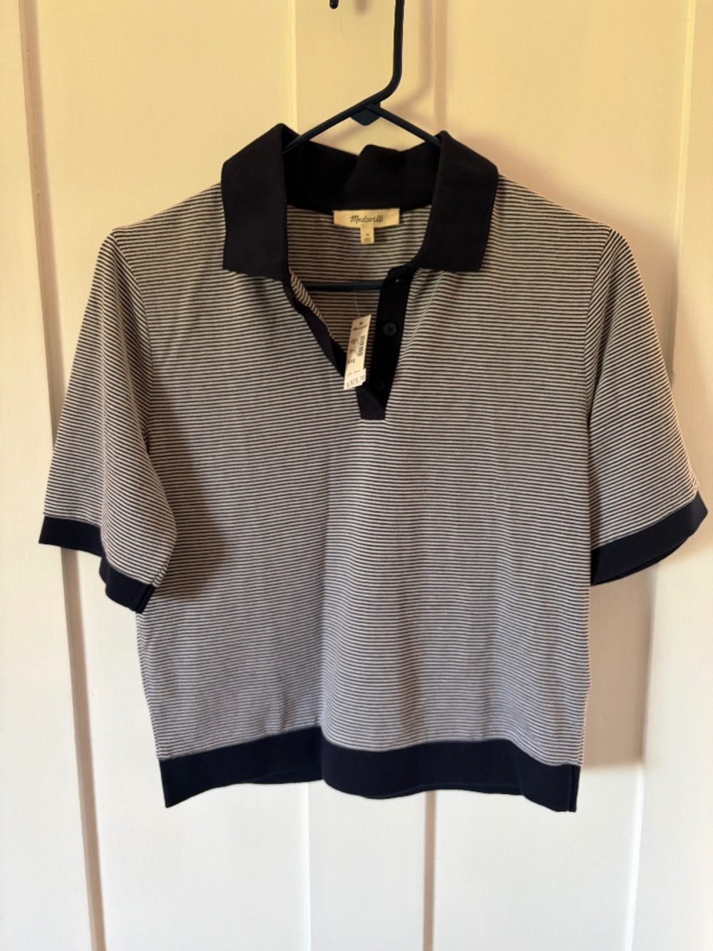 NWT Madewell cropped polo size M